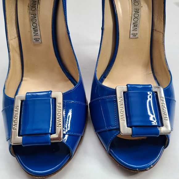 Luciano Padovan Electric Blue Peep-toe Heel - Picture 8 of 14